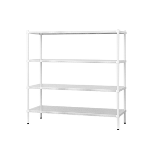 【Y HOUSE】120x45x120cm perforated plate four-layer rack perforated plate rack iron rack - painted white