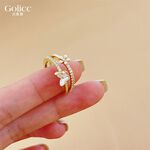 【Gulicc】古莉可 戒指 夏日美好蝴蝶與花可調式戒指, , large