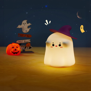 幽靈魔法師拍拍燈 幽靈小夜燈 拍拍燈 小夜燈 萬聖節款夜燈 臥室床頭燈 柔光 聖誕節 交換禮物 生日禮物