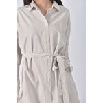 (L) lativ直條紋棕色洋裝二手衣, , large