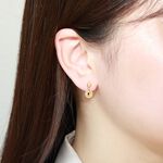【Angel & Me】Ball 14KGF Gold-filled earrings birthday gift, , large