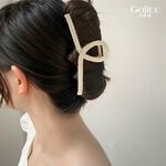 【Gulicc】古莉可 髮夾 雙排珍珠髮夾 大鯊魚夾, , large