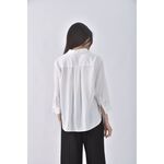 (S) uniqlo白色長袖上衣二手衣, , large