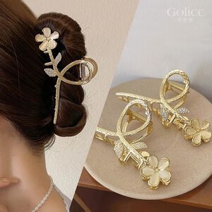 【Gulicc 】古莉可 髮夾 貓眼石花朵 精緻抓夾