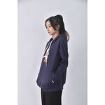 (XL) genquo質感棉質連帽藍色長袖上衣二手衣, , large