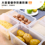 【上手家居】4入組 加大透明冰箱收納盒 4.7L 透明(手把收納盒/冰箱保鮮盒/密封盒/廚房收納/保鮮盒/蔬果收納), , large