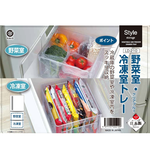 【bestco】日本製透明深型冰箱收納盒 大款(冷藏冷凍專用/開孔式把手設計), , large