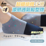 [Kaimei Cotton] 8 pairs of MIT Taiwan-made microfiber anti-slip, cool and breathable boat-shaped socks-geometric squares, , large