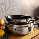 【SANSO LIFE】不鏽鋼不沾平底煎鍋 20cm, , large