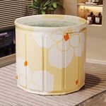 【AOTTO】免安裝特大款快速折疊泡澡桶-藍花(BJ-003B), , large