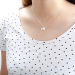 【Angel & Me】Dachshund Dog s925 sterling silver necklace Birthday gift, , large