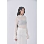 (S) white b日系內搭白色長袖上衣二手衣, , large