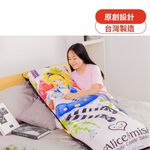 CINN × Alice misA Reversible Bolster Pillowcase – “Tabletop White City” & “Night Carnival”｜150×50 cm｜Zip Closure｜Eco‑Print｜Made in Taiwan, , large
