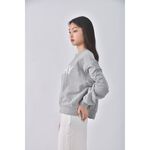 (XL) latte韓牌質感圓領灰色長袖上衣二手衣, , large
