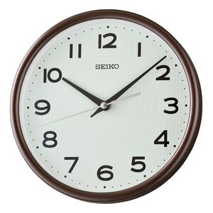 SEIKO 精工 全面夜光 滑動式秒針靜音兩用鐘 時鐘-棕框 QXA836B