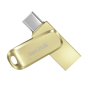 【SanDisk】Ultra Luxe 256G 金色 TYPE-C USB 3.2 雙用 OTG 旋轉隨身碟 讀取速度 400MB/s
