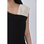 (M) iris girls質感跳色黑色洋裝二手衣, , large