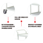 [台灣湧利企業有限公司]大型五層推車 灰白色, , large