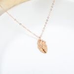 【Angel & Me】Heart s925 sterling silver 18k Rose Gold plated necklace gift, , large