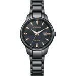 CITIZEN 星辰 光動能簡約女錶-銀河黑 EW2595-81E, , large
