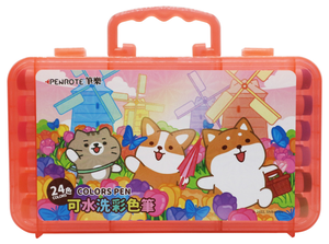 【PENROTE 筆樂】柴語錄24色水洗彩色筆 粉