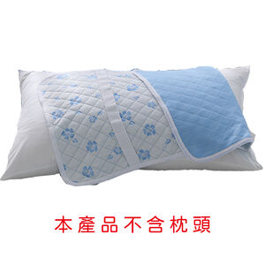 超涼感輕柔枕頭保潔墊1入-藍色