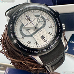 [星晴錶業]MASERATI手錶,46mm,R8871610001白色錶面黑錶殼深黑色真皮皮革錶帶款, , large