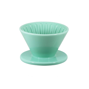 [寶馬牌 錐形陶瓷濾杯 1-4杯 綠色] JA-06-02-C-G