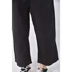 (L) 高腰排扣黑色長褲二手衣, , large