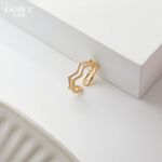 【Gulicc】古莉可 戒子 韓國東大門微鑲鋯石雙層戒子, , large