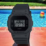 CASIO 卡西歐 G-SHOCK 全黑霧面方形女錶 GMD-S5610BB-1, , large
