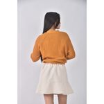 (S) uniqlo質感羊毛棉質V領黃色外套二手衣, , large
