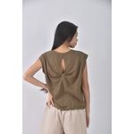 (M) 露背綠色上衣二手衣, , large