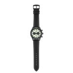 CITIZEN 星辰 綠幽靈夜光光動能三眼計時手錶-黑x藍 CA4505-21X, , large