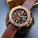 [星晴錶業]GiorgioFedon1919手錶,44mm,GF00026古銅色錶面玫瑰金錶殼咖啡色真皮皮革錶帶款, , large