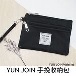 【YUN JOIN 】Travel 日系織面多功能手挽收納包-黑色 萬用包 手拿包 手挽包 化妝包 隨手包 錢包, , large