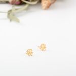 【Angel & Me】愛 蓮花 一對 s925 純銀 厚鍍24k純金 耳環 耳夾, , large