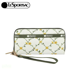 LeSportsac Tech Wallet Wristlet 腕帶錢包 手拿包 送禮-淡雅雛菊