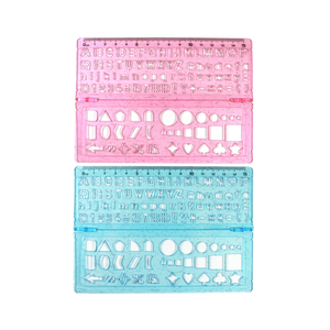 【PENROTE 筆樂】多功能模板尺 藍