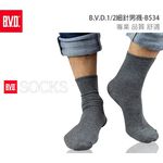 【BVD】1/2 細針男襪<深灰>B534 男襪 短襪 休閒襪, , large