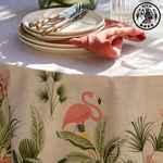 【SOLO歐洲家居】LCW Home 150x150CM 野生動物圓型桌布 桌布 桌巾 防塵布 鄉村風 地中海叢林 火鶴, , large