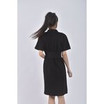 (M) Rouje Damas短袖拼接黑色洋裝二手衣, , large