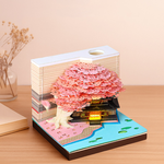 【上手家居】2026立體紙雕週曆-粉色帶燈(2026桌曆/紙模型/便條紙/日曆), , large