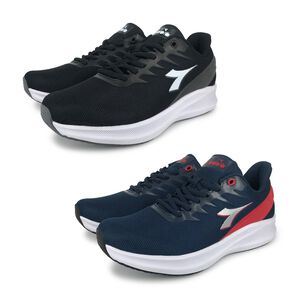 DIADORA迪亞多那 輕量專業慢跑男鞋 男運動鞋 慢跑鞋 寬楦 高腳背 反光 透氣 耐用 吸震 減壓 防滑 黑灰 藍紅