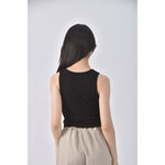 (S) 【里唯私服】bello store質感圓領黑色短袖上衣二手衣, , large