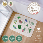 【Oka Japan】Japan-Made Recycled Printed Kitchen Mat 45×60cm – Green Path (Machine-Washable / 4mm Thick), , large