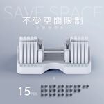 BYZOOM Fitness 可調式啞鈴25公斤(55磅) 冰河白 15段重量秒速調啞鈴 宅配免運 公司貨 一年保固, , large