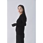 (S) zara素色黑色長袖上衣二手衣, , large