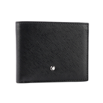 Montblanc 萬寶龍 匠心系列防刮牛皮對開6卡短夾/黑色, , large