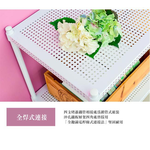 【Y HOUSE】120x45x120cm perforated plate three-layer grill/storage rack/shelf/TV rack/hole shelf/TV cabinet-White, , large